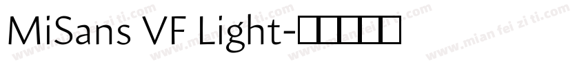 MiSans VF Light字体转换